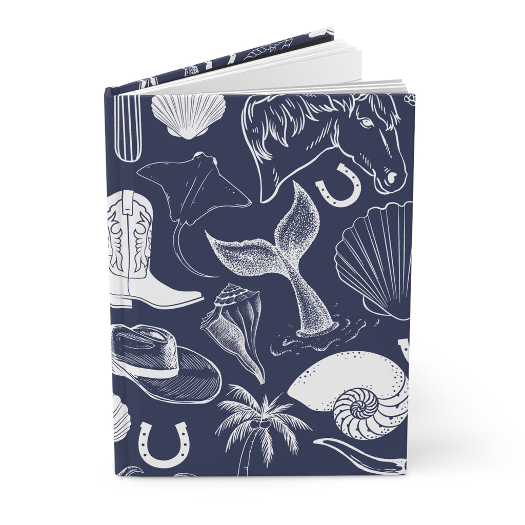 Navy Coastal Cowgirl Hardcover Journal