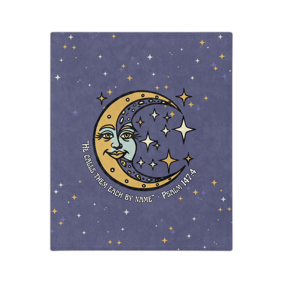 Celestial Moon Bible Verse Throw Blanket