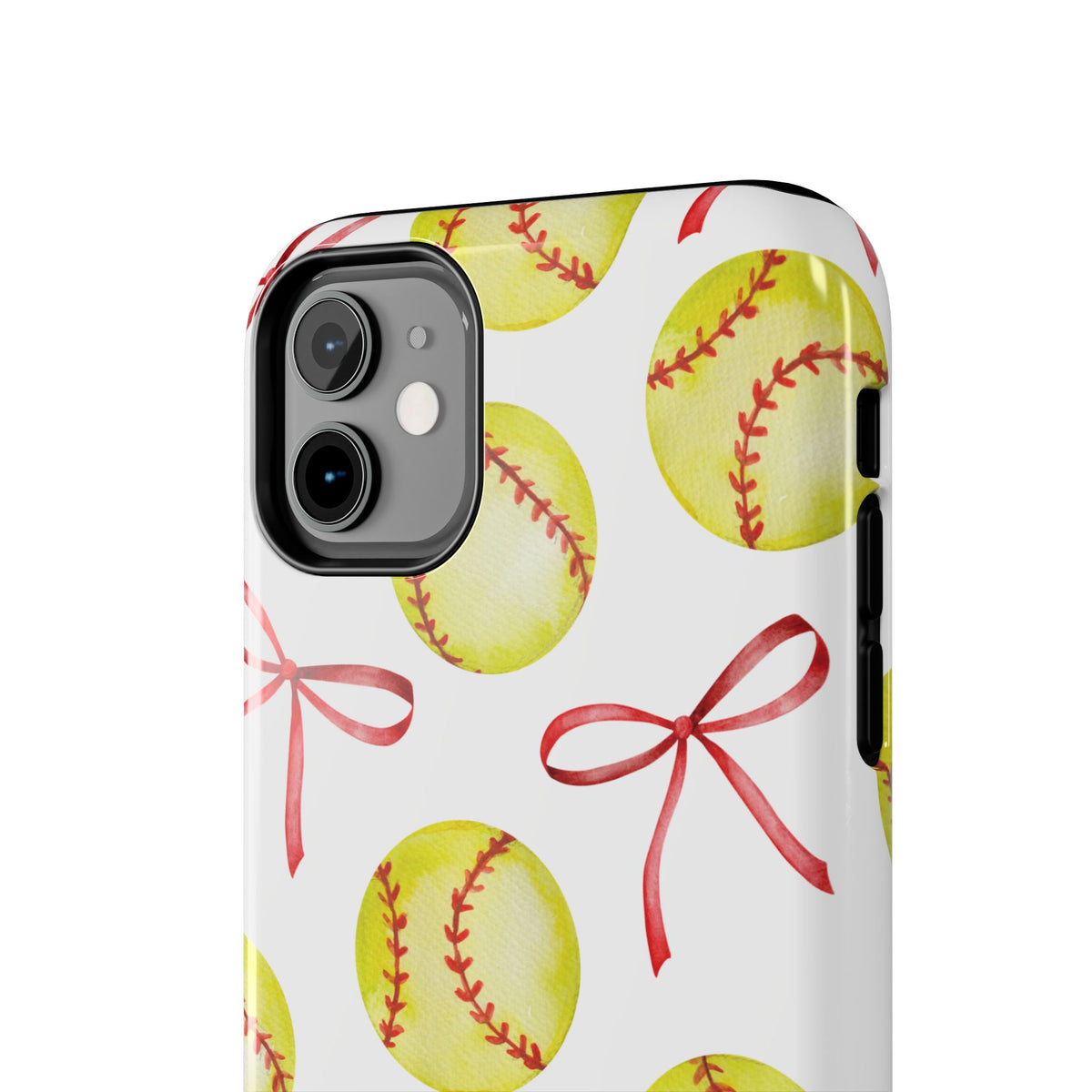 Coquette Softball Tough iPhone Case