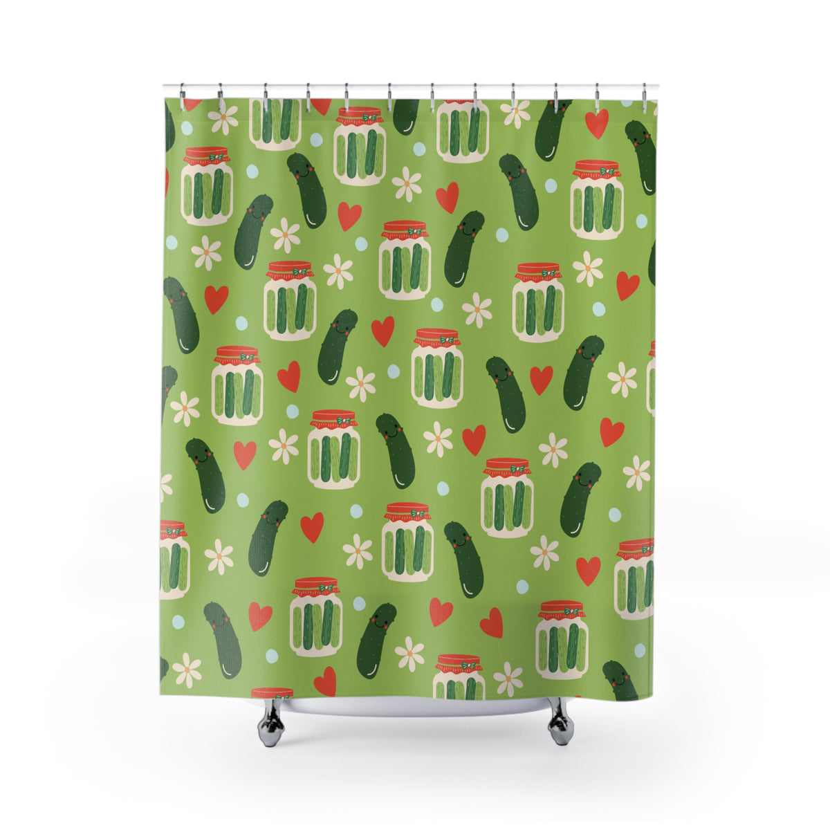 Cute Pickles Shower Curtain