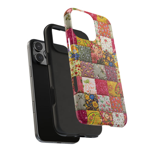 Boho Patchwork Quilt Tough iPhone Case
