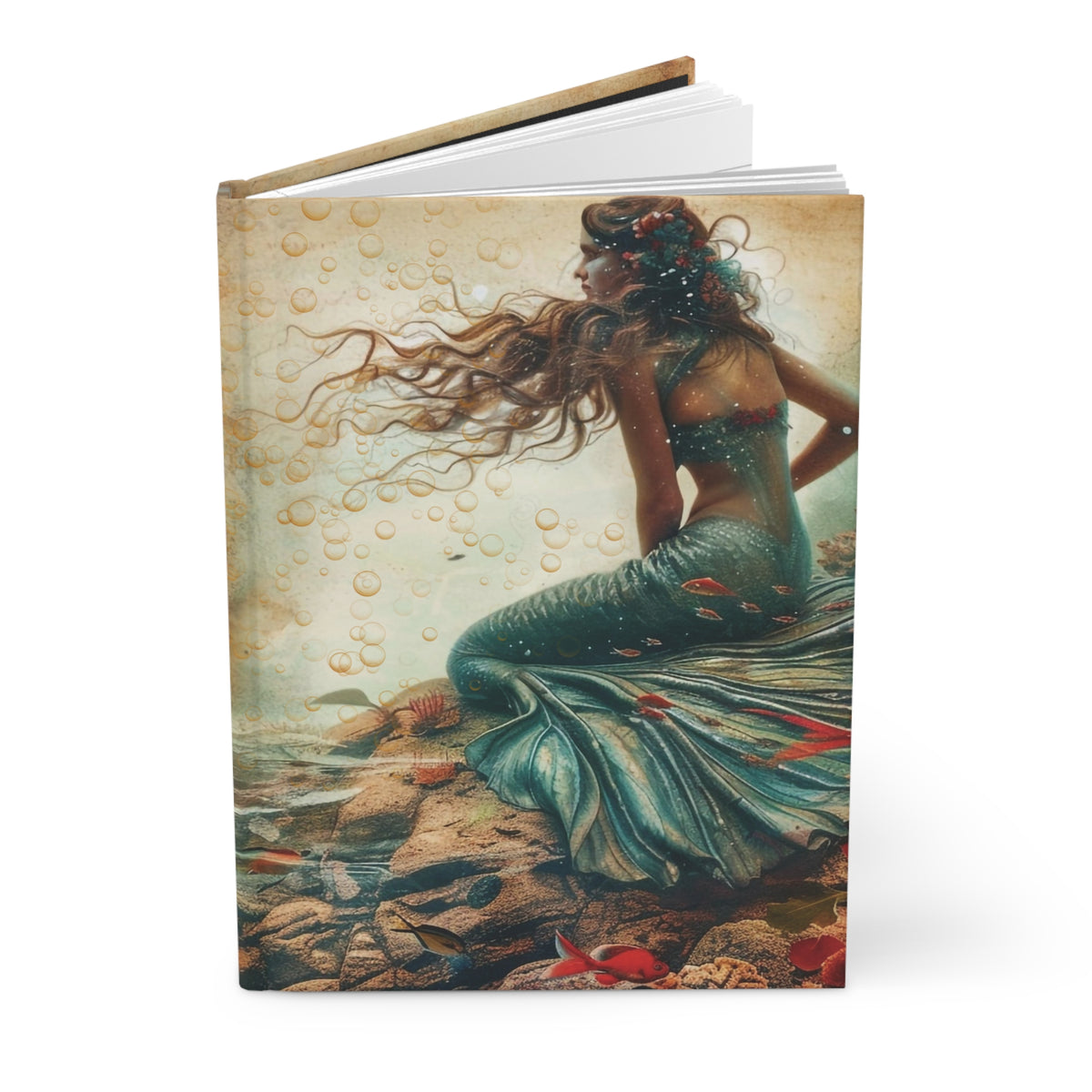 Fantasy Mermaid Hardcover Journal