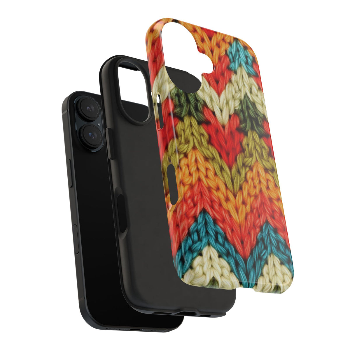 Retro Knitted Yarn Tough iPhone Case