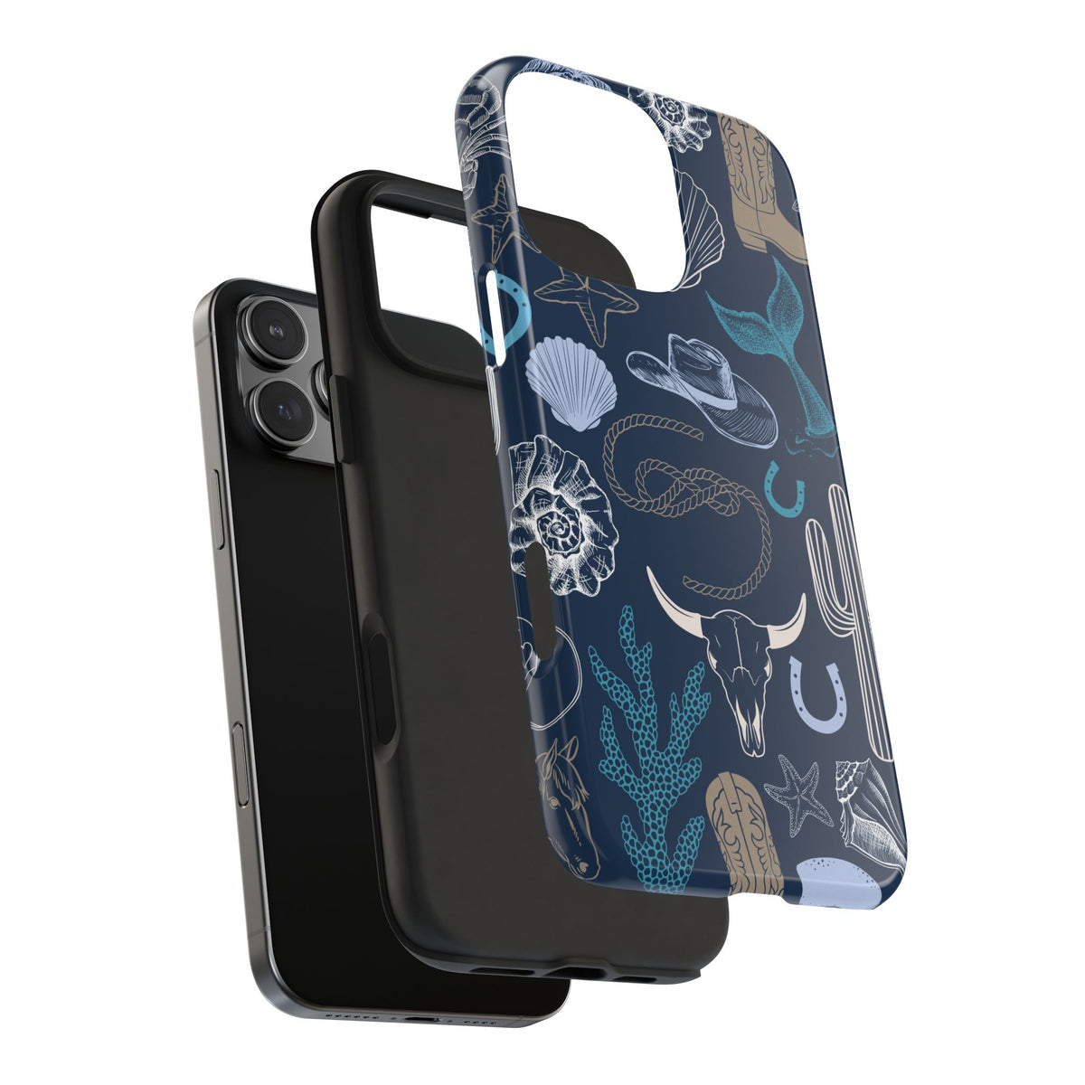 Coastal Cowgirl Tough iPhone Case, Navy