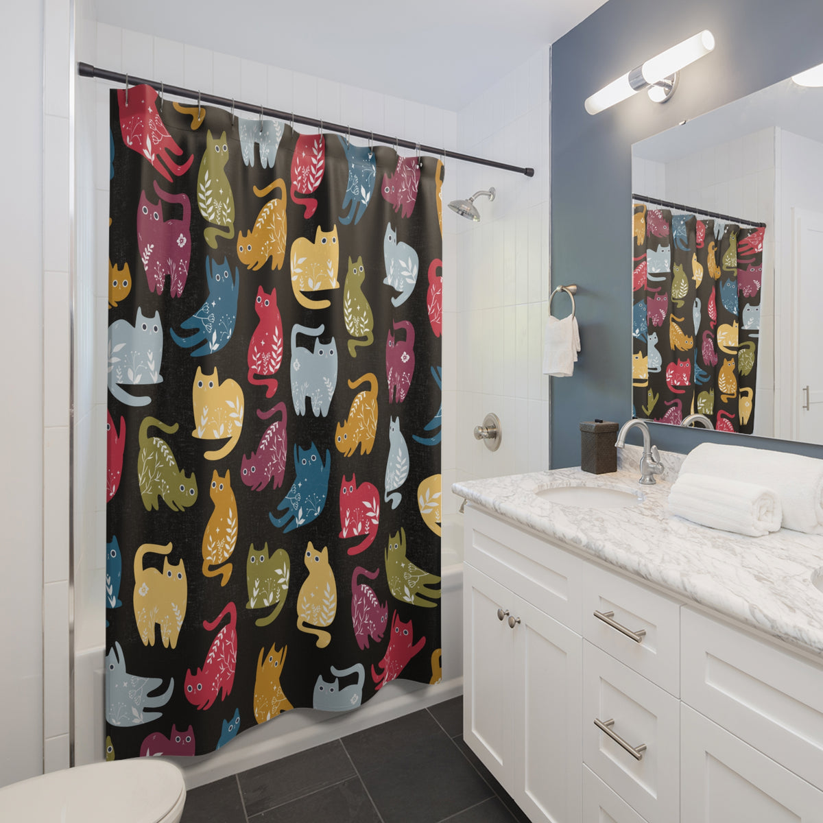 Boho Cats Shower Curtain