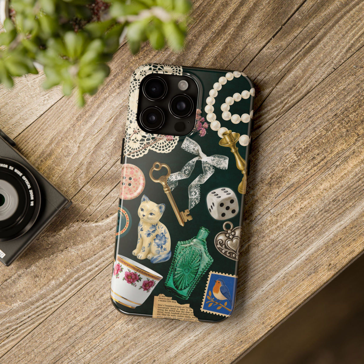 Vintage Trinkets Tough iPhone Phone Case