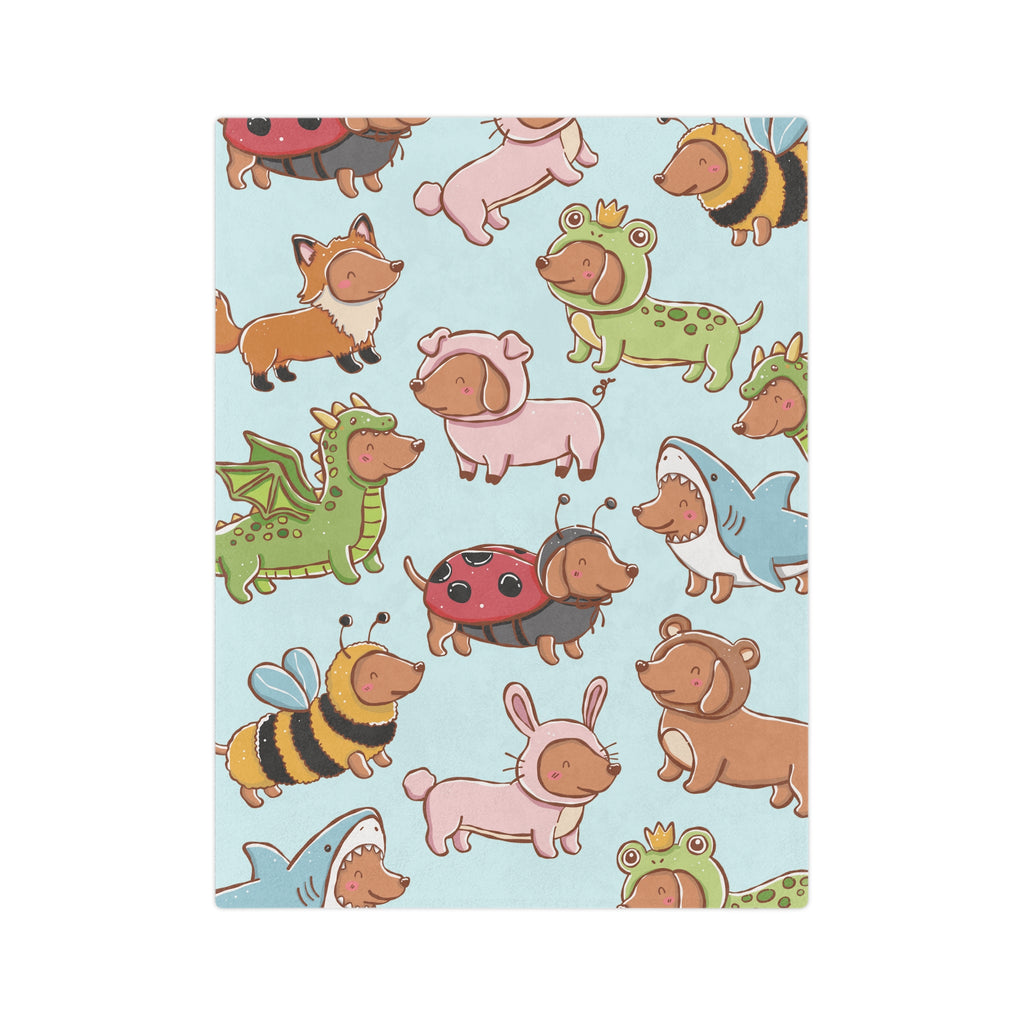 Dressed Up Dachshunds Super Soft Throw Blanket