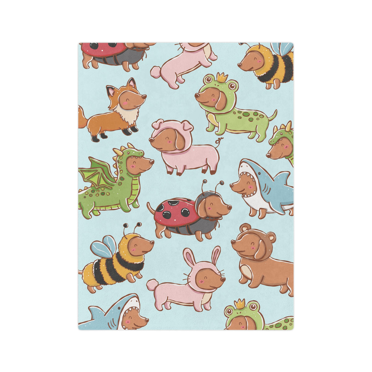 Dressed Up Dachshunds Super Soft Throw Blanket