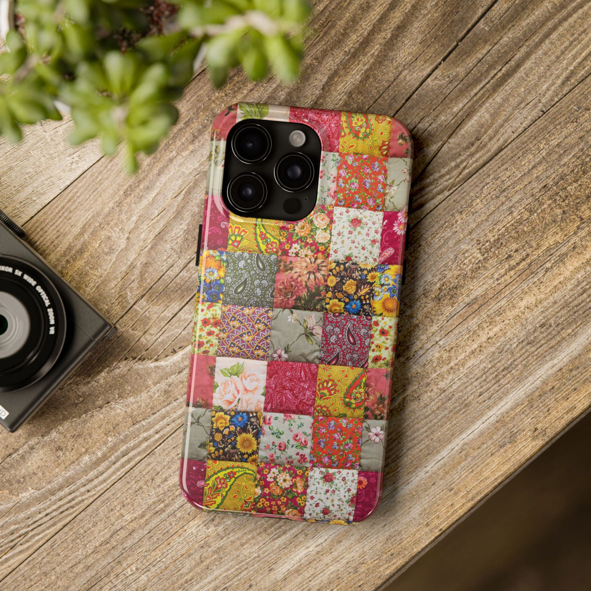 Boho Patchwork Quilt Tough iPhone Case