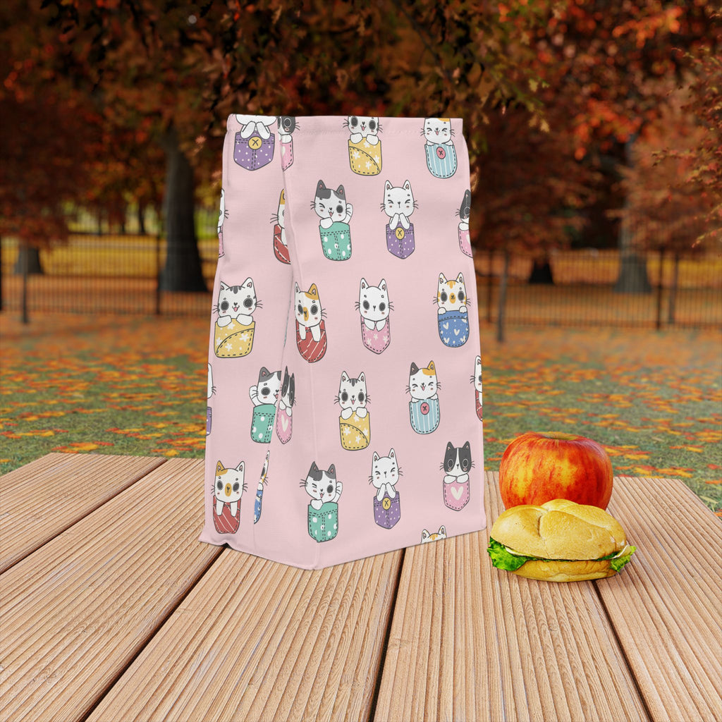Cute Pocket Cats Lunch Bag