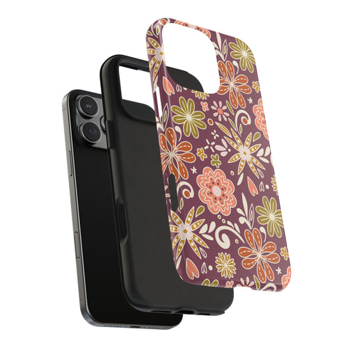 Boho Floral Tough iPhone Case