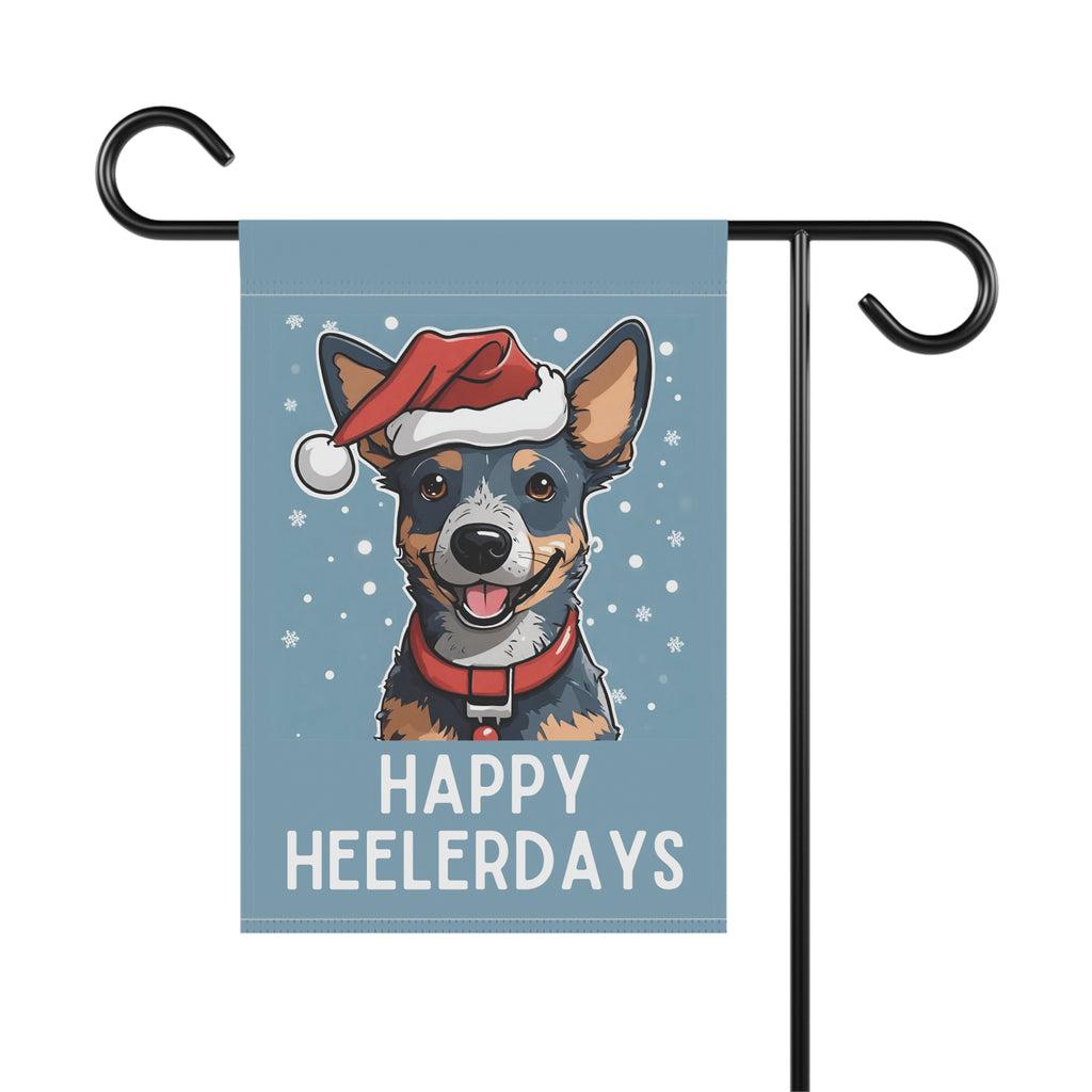 Happy Heelerdays Christmas Garden Flag