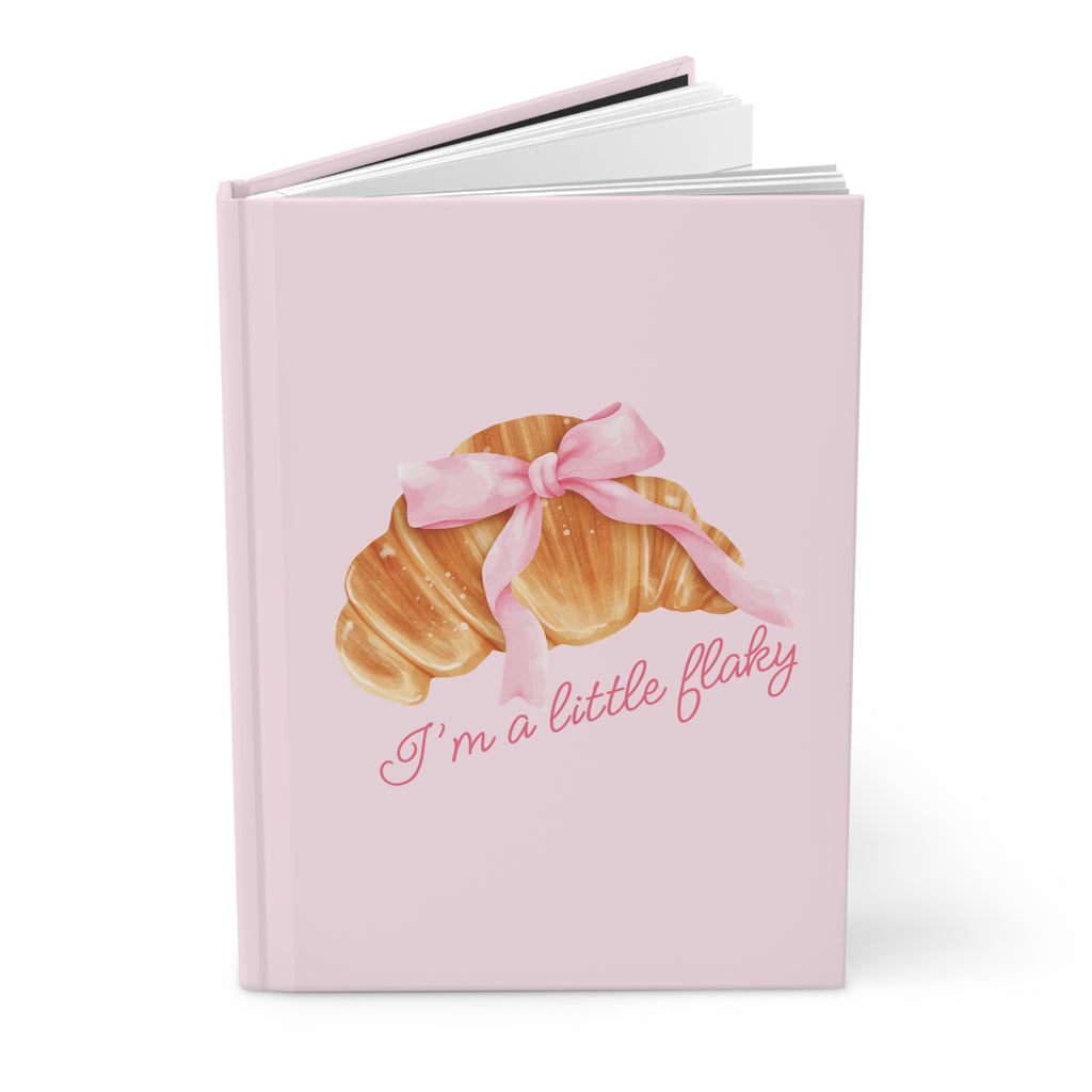 Coquette Croissant "I'm a Little Flaky" Hardcover Journal