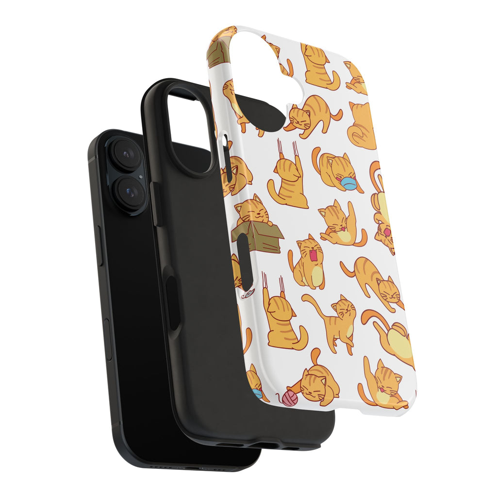 Crazy Orange Cats Tough iPhone Case
