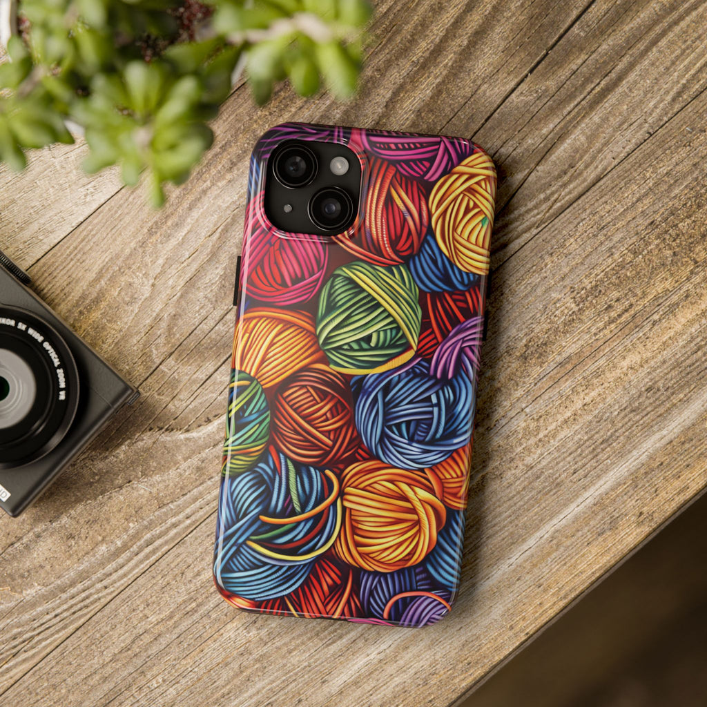 Rainbow Yarn Tough iPhone Case