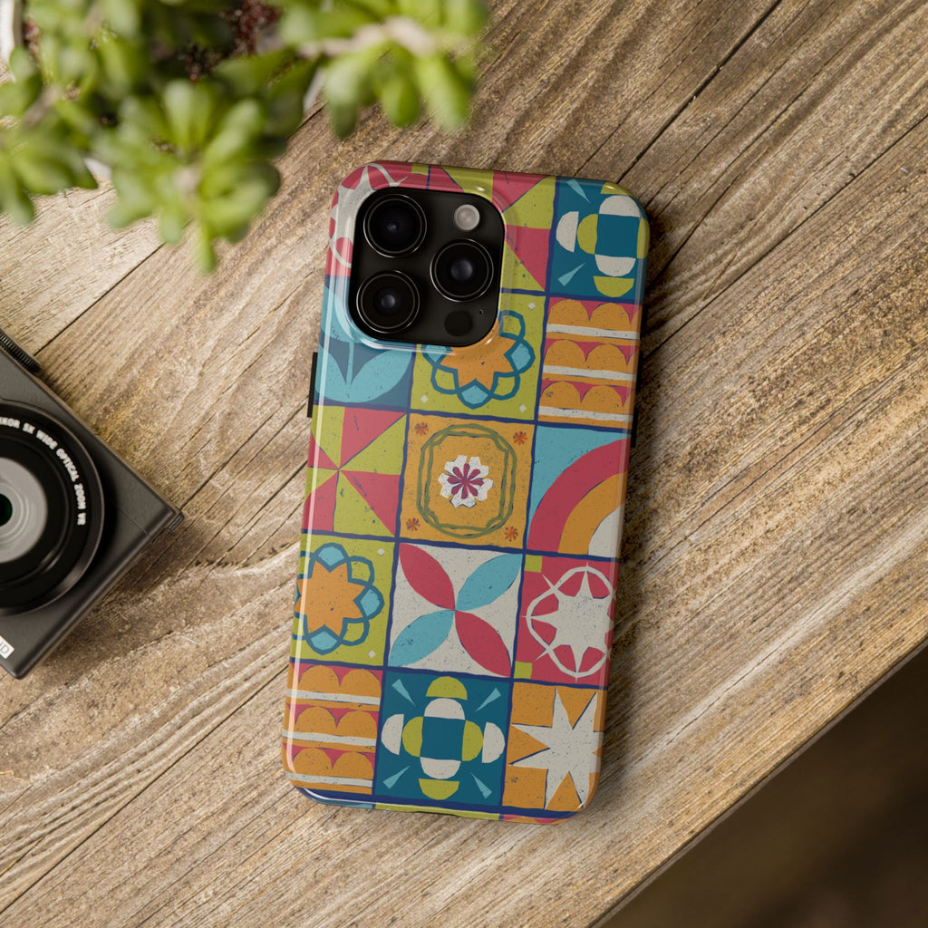 Colorful Tiles Tough iPhone Case
