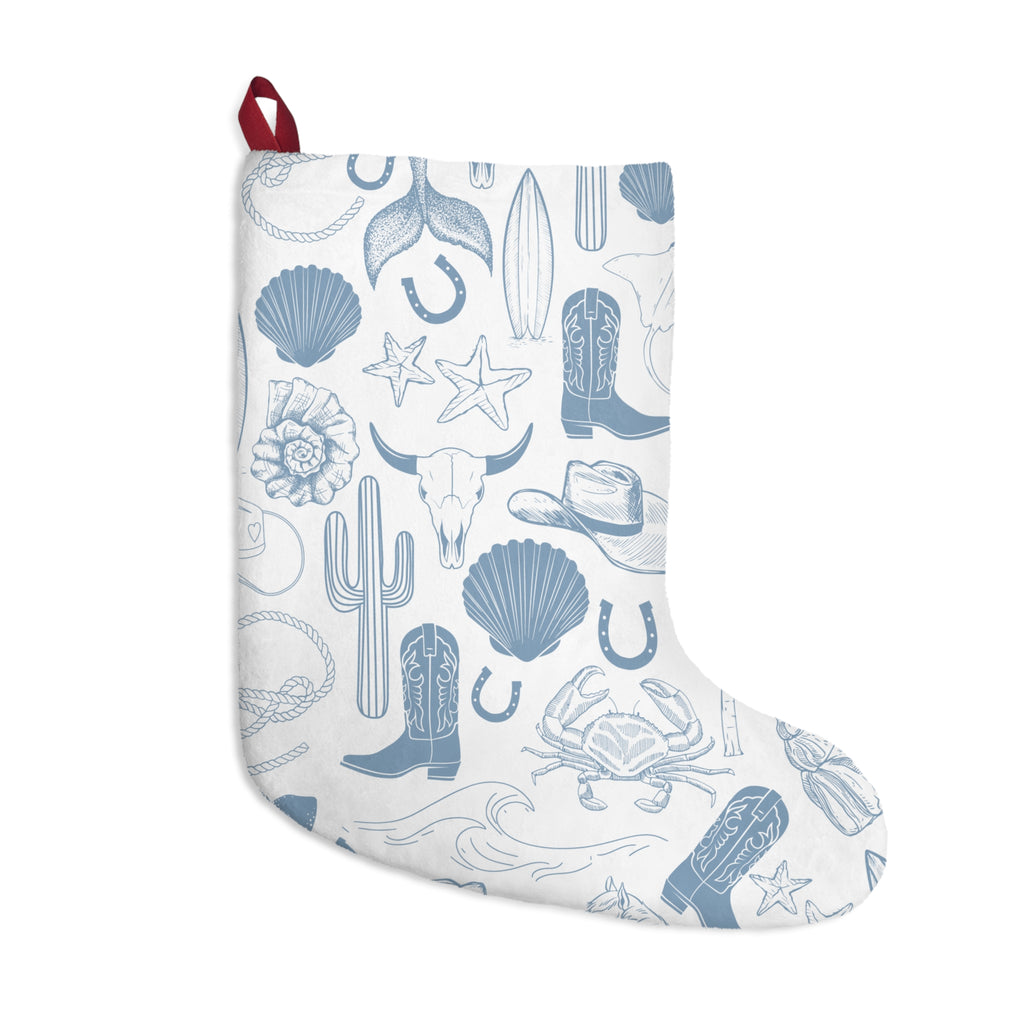 Coastal Cowgirl Christmas Stocking