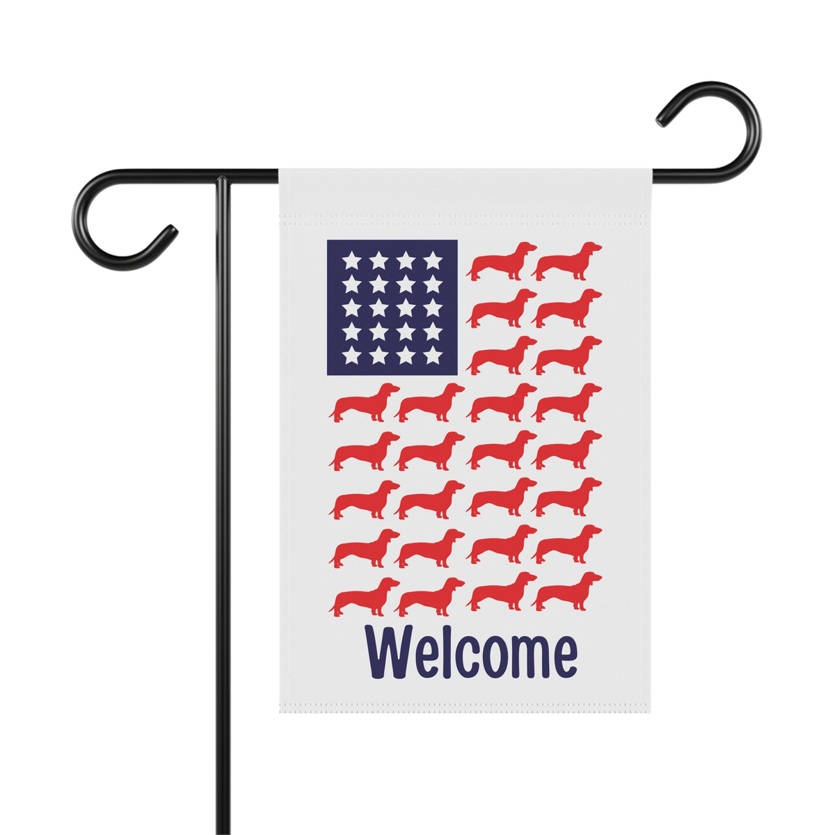 Dachshund Nation Garden Flag