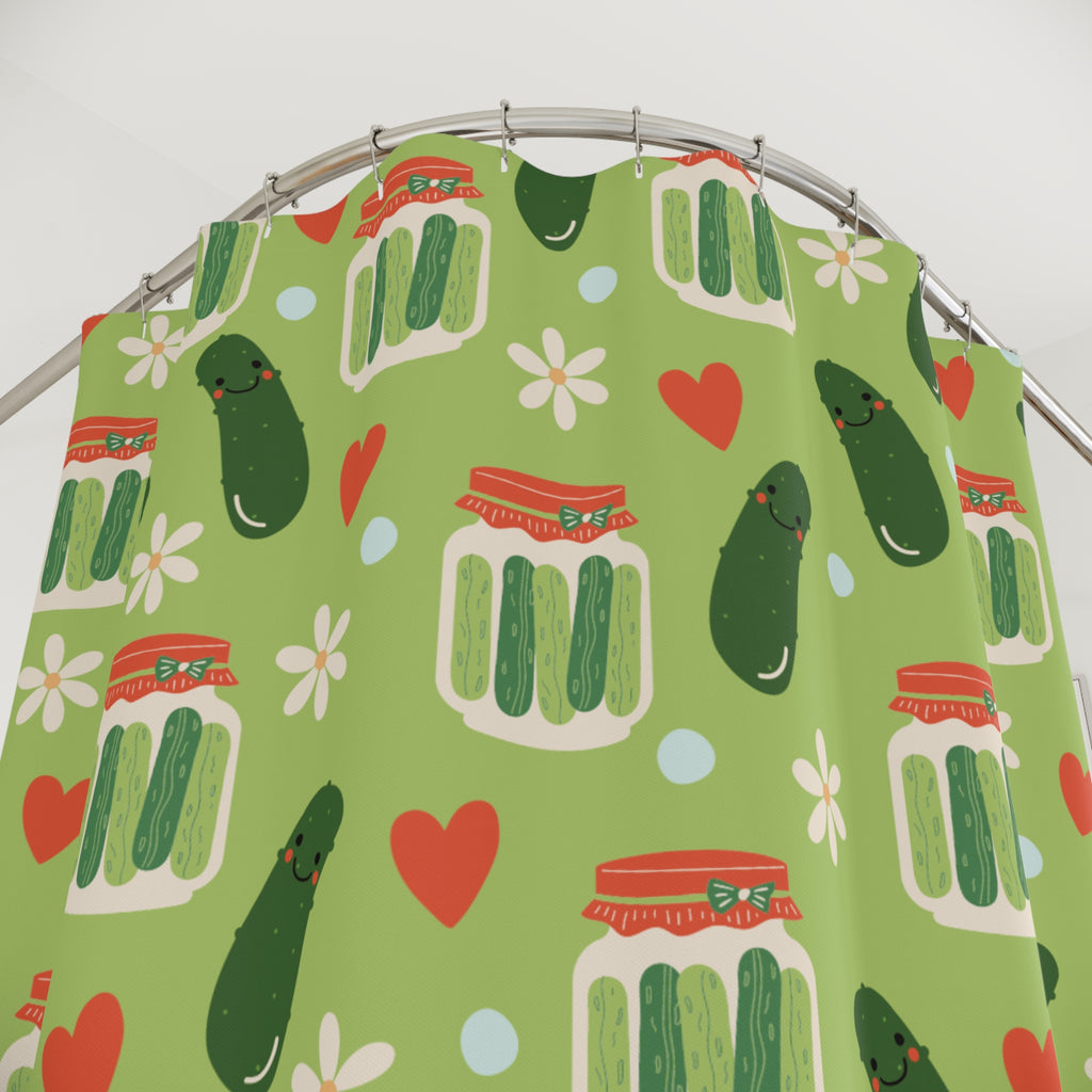 Cute Pickles Shower Curtain