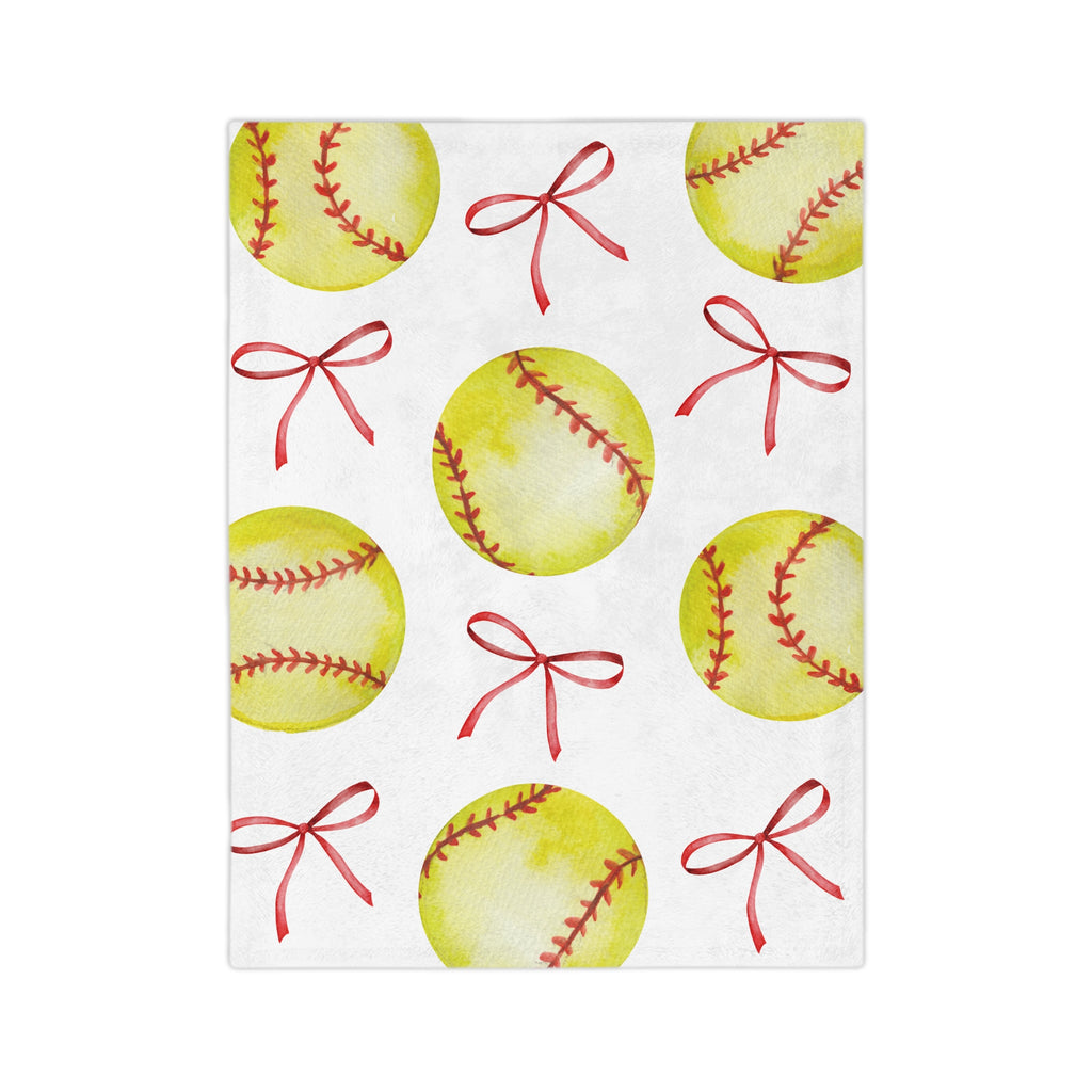 Coquette Softball Super Soft Throw Blanket