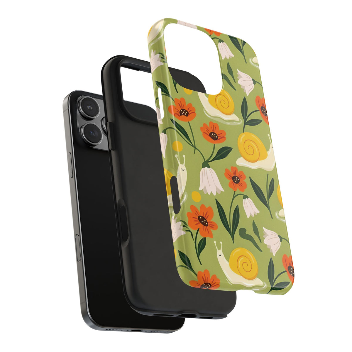 Whimsical Snails Tough iPhone Case