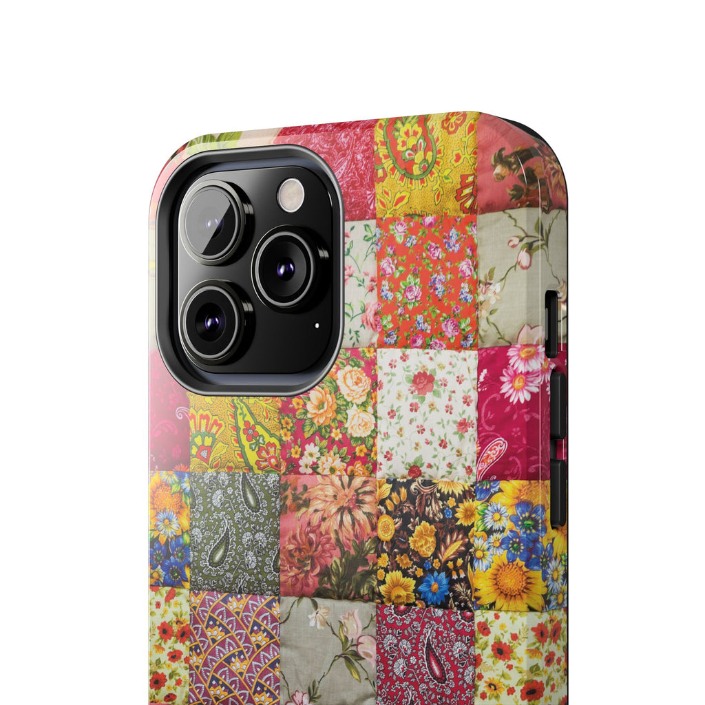 Boho Patchwork Quilt Tough iPhone Case