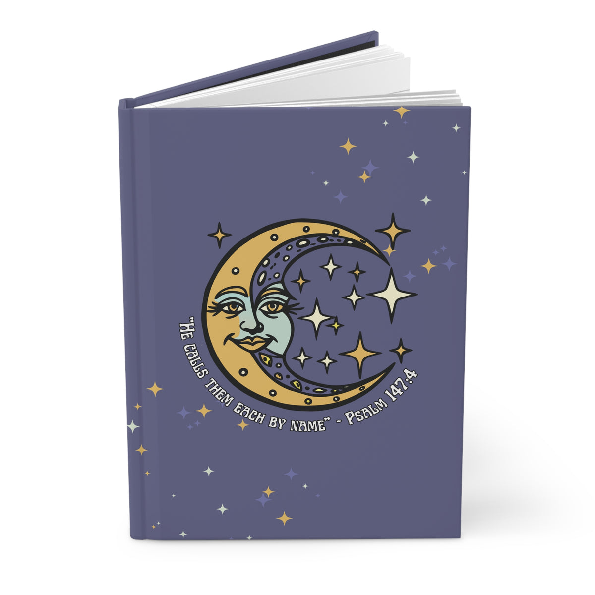 Celestial Moon Bible Verse Hardcover Journal