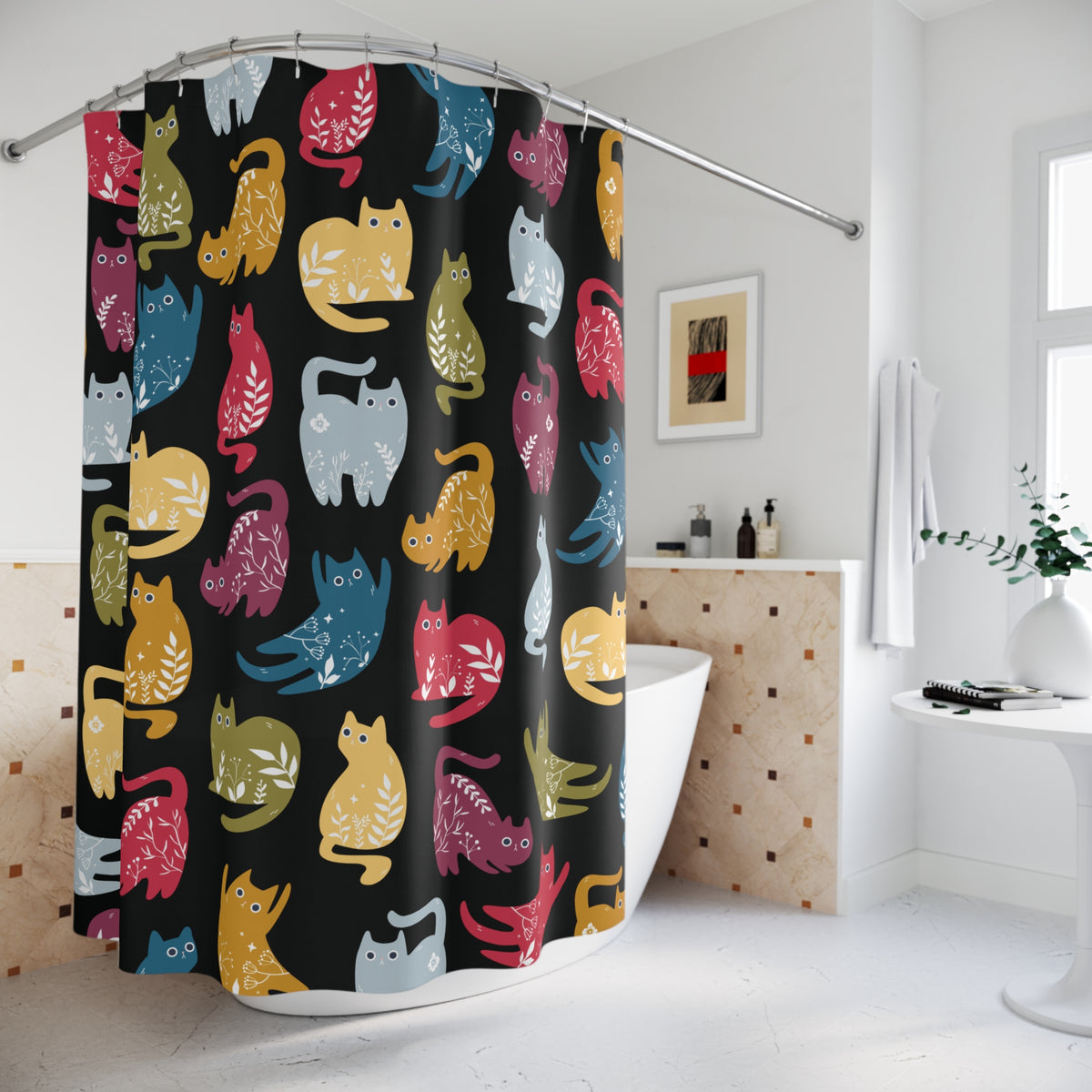 Boho Cats Shower Curtain