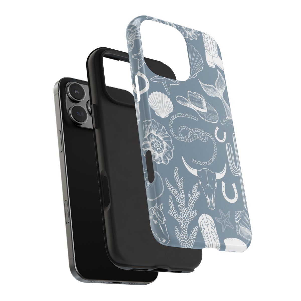 Coastal Cowgirl Tough iPhone Case, Dusty Blue