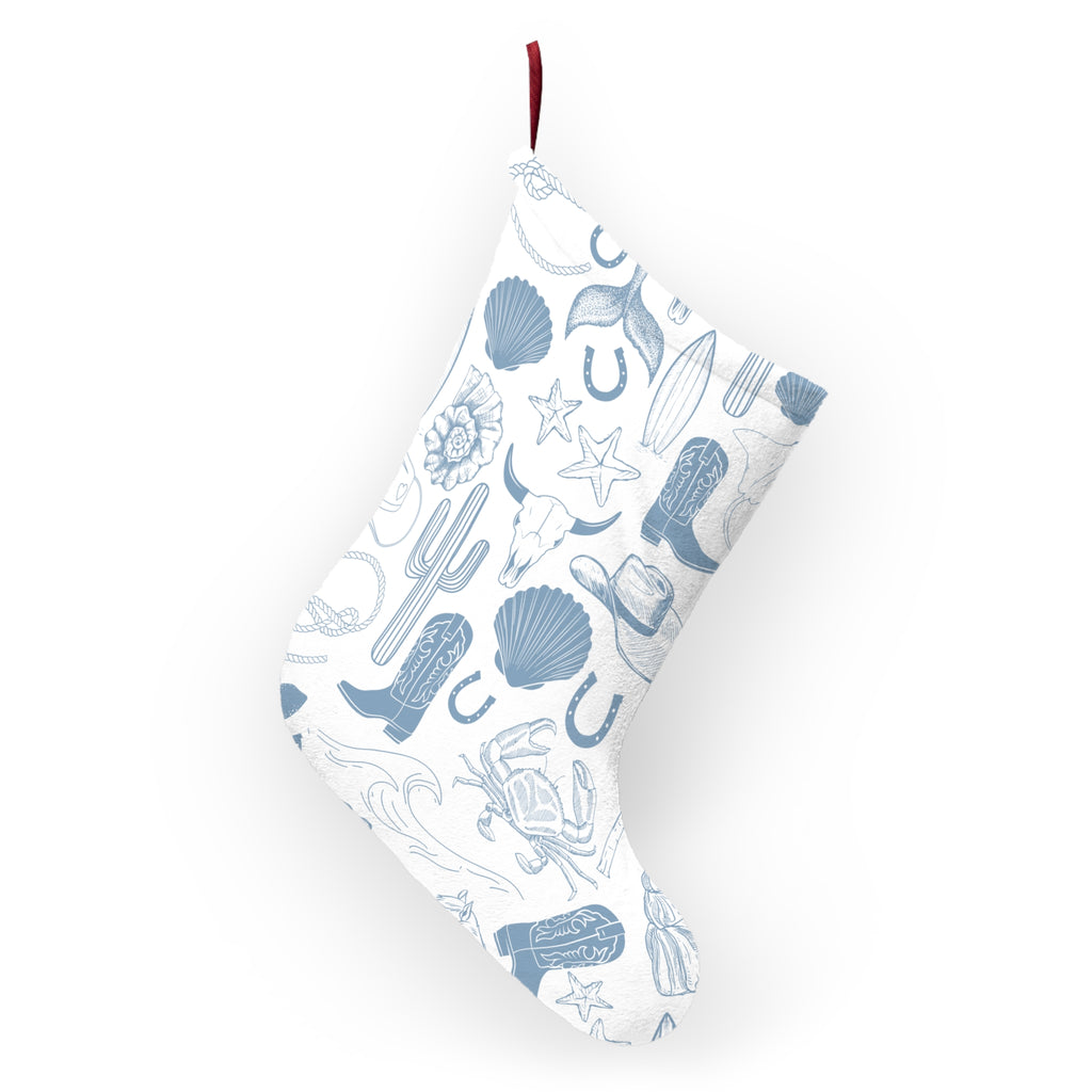 Coastal Cowgirl Christmas Stocking