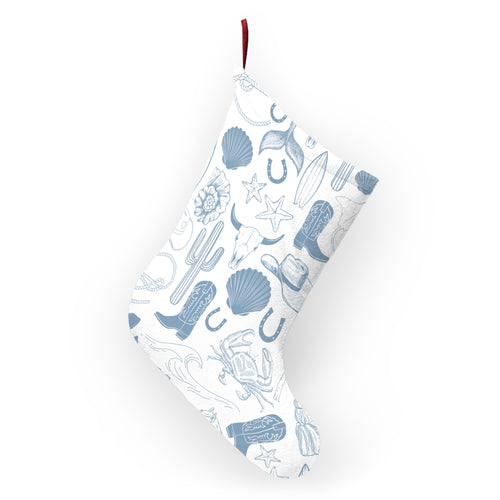 Coastal Cowgirl Christmas Stocking