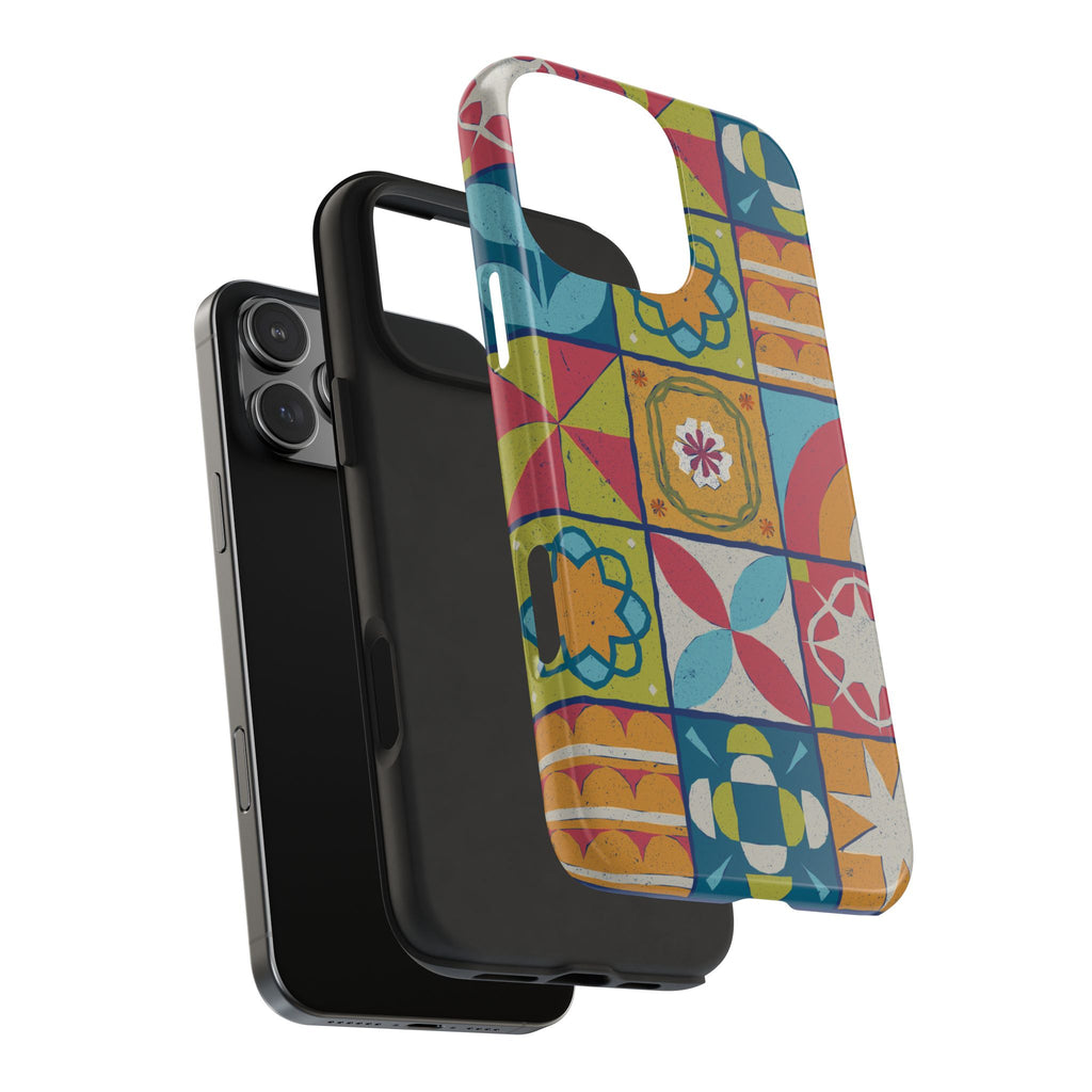 Colorful Tiles Tough iPhone Case