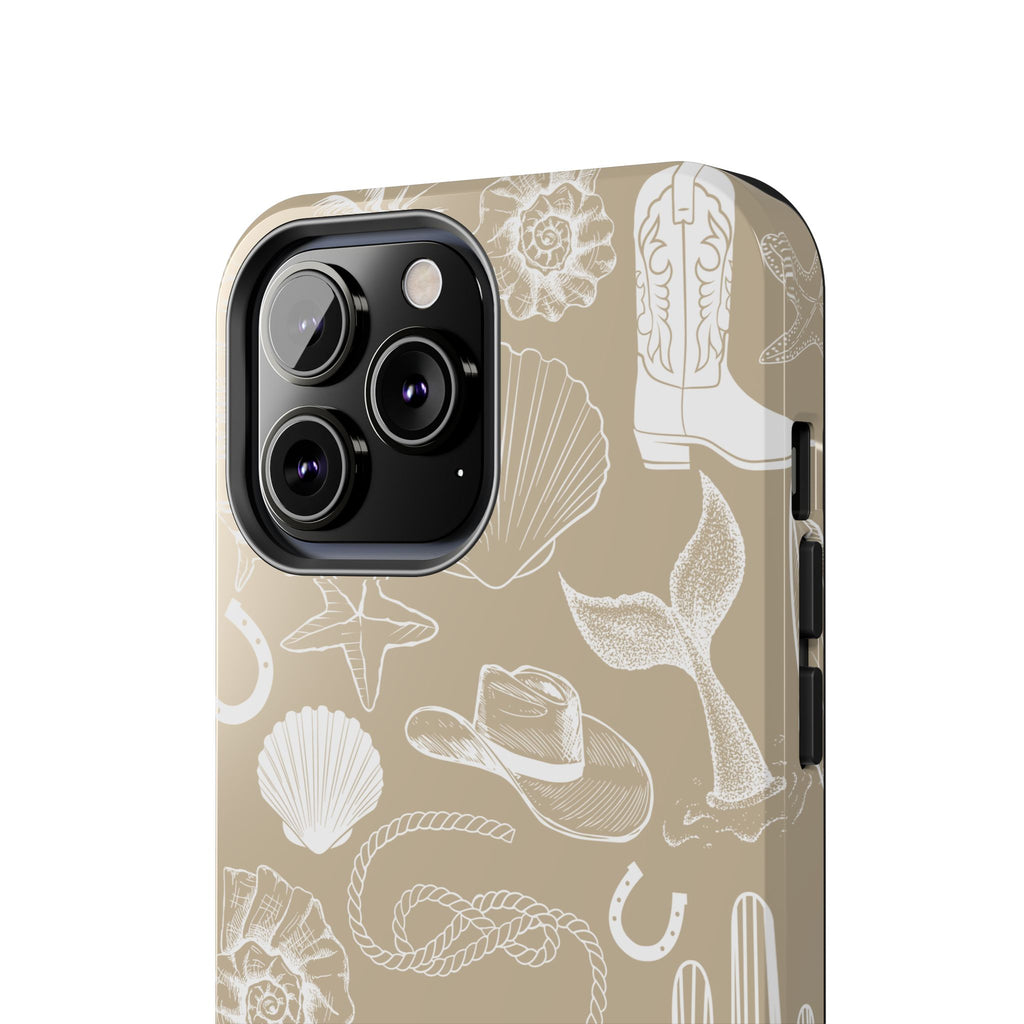 Coastal Cowgirl Tough iPhone Case, Sand