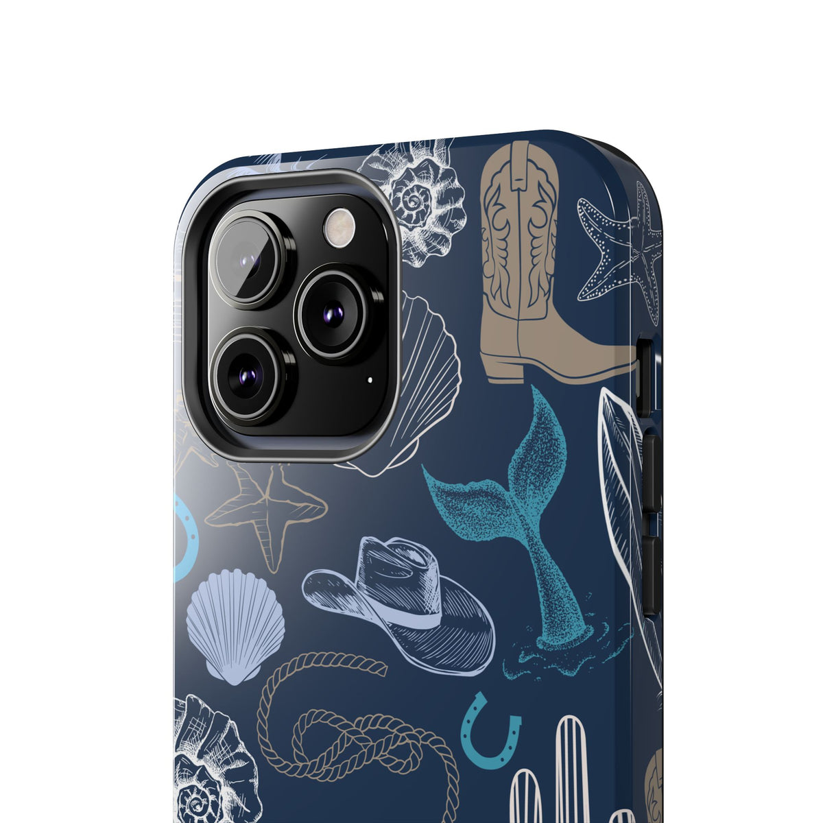 Coastal Cowgirl Tough iPhone Case, Navy