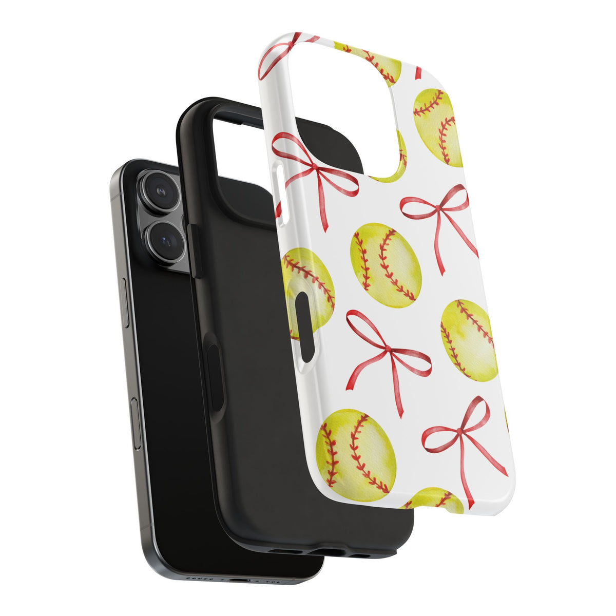 Coquette Softball Tough iPhone Case