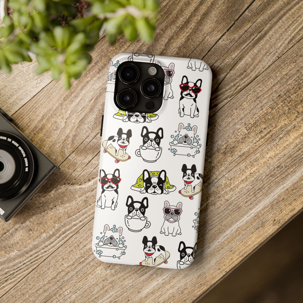 Frenchie Pups Tough iPhone Case