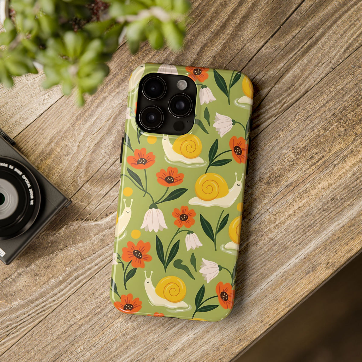 Whimsical Snails Tough iPhone Case