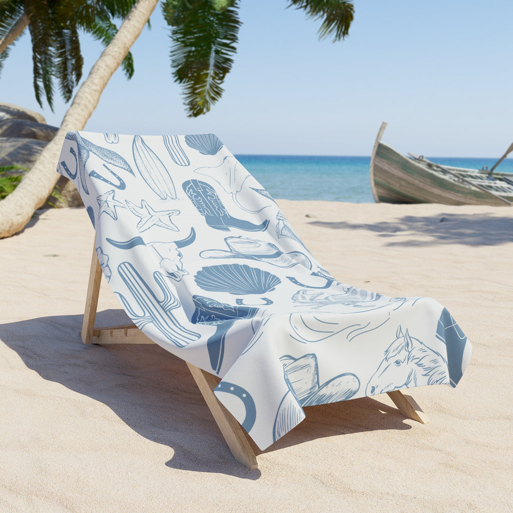 Coastal Cowgirl Beach Towel