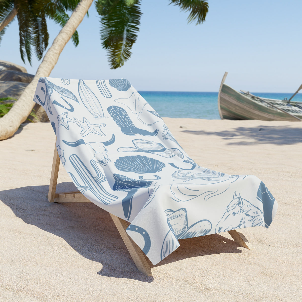 Coastal Cowgirl Beach Towel