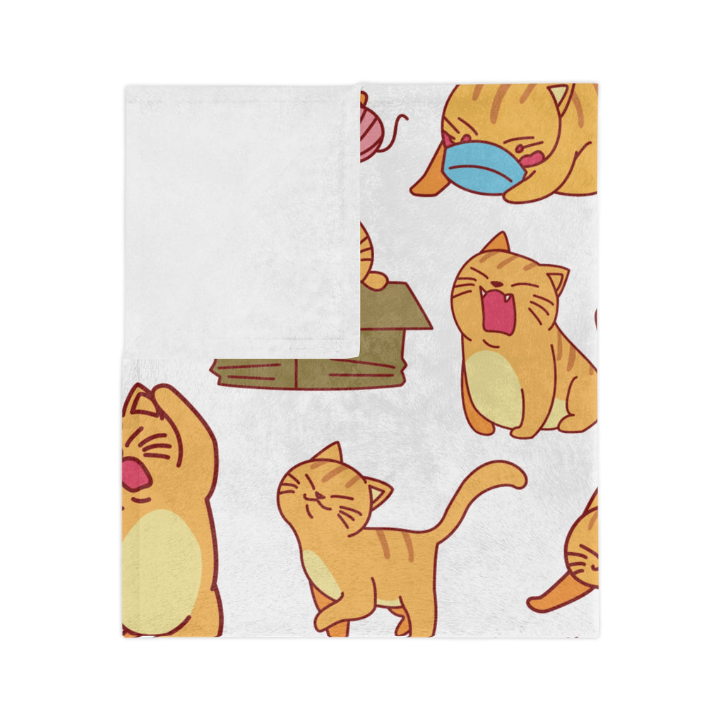 Crazy Orange Cats Super Soft Throw Blanket