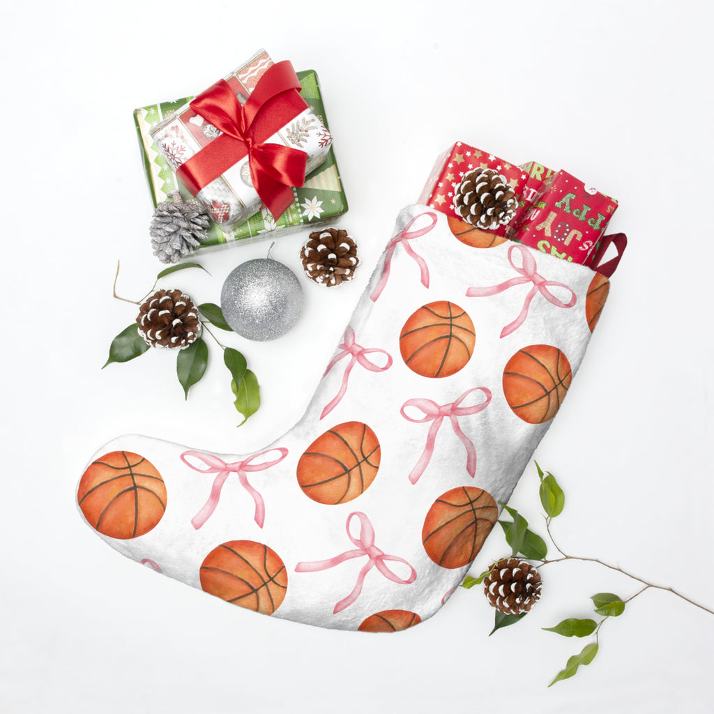 Girl's Coquette Basketball Christmas Stocking