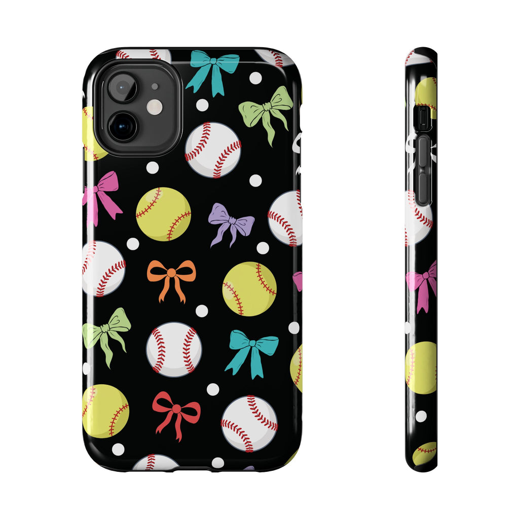 Softball Baseball Bows Tough iPhone Case