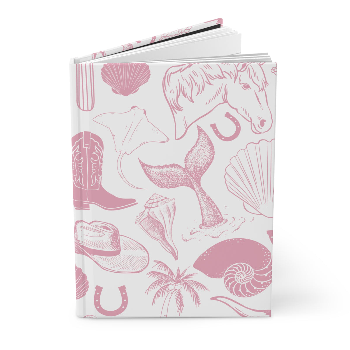 Pink Coastal Cowgirl Hardcover Journal