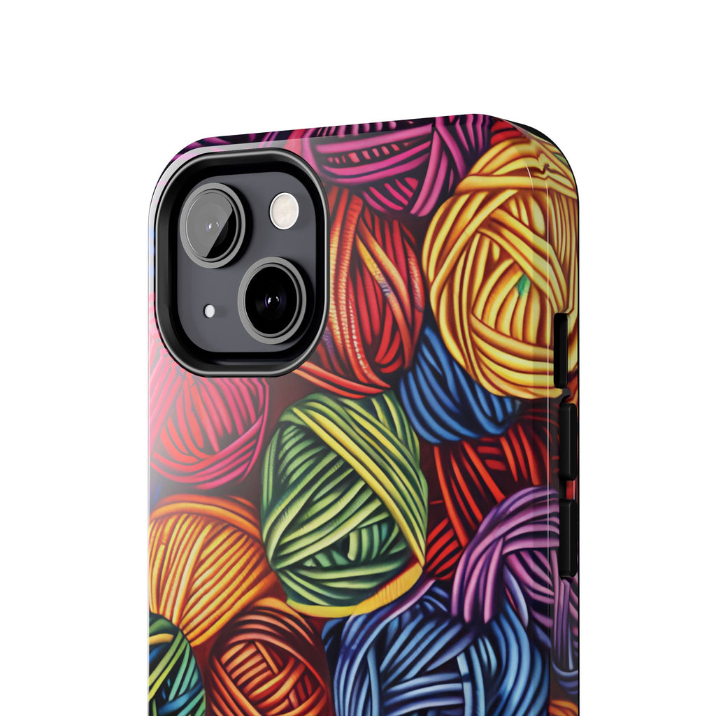Rainbow Yarn Tough iPhone Case