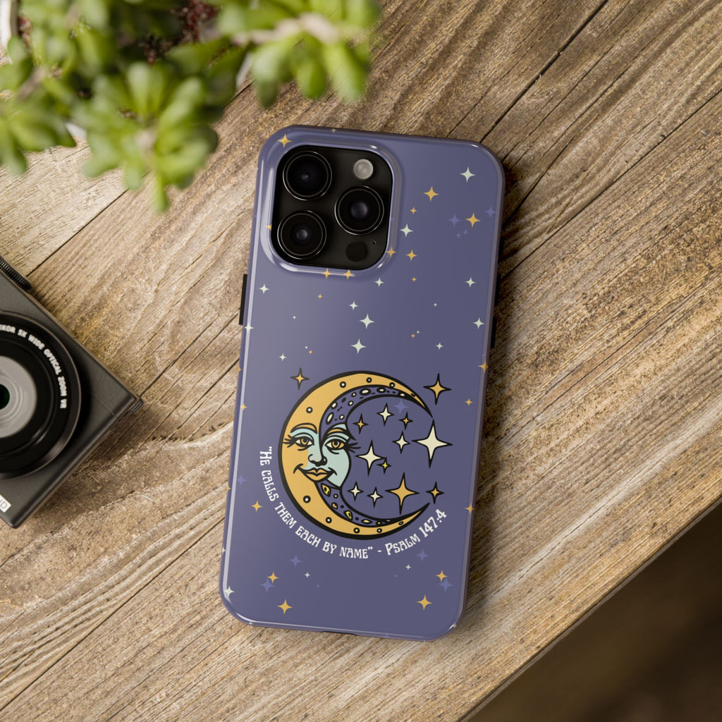 Celestial Moon Stars Bible Verse Tough iPhone Case