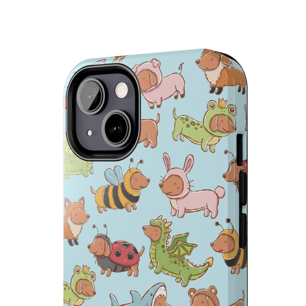 Dressed Up Dachshunds Tough iPhone Case
