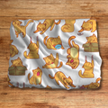 Crazy Orange Cats Super Soft Throw Blanket