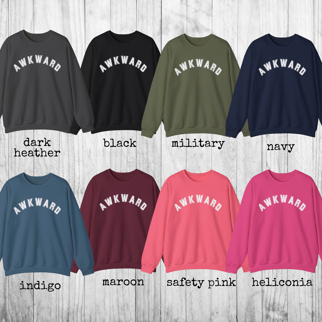 Awkward Collegiate Crewneck Sweatshirt