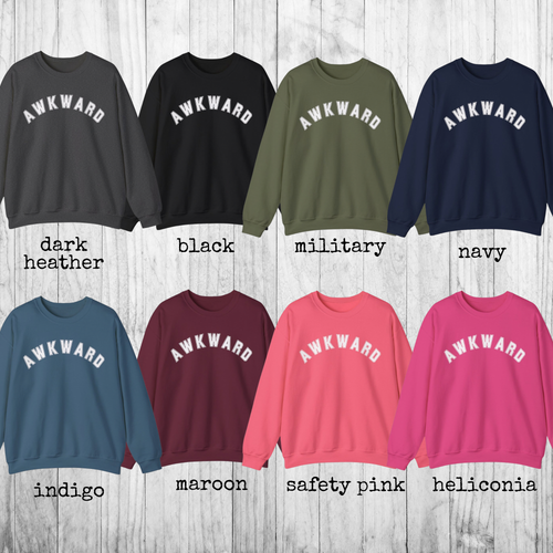 Awkward Collegiate Crewneck Sweatshirt