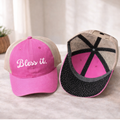 Bless it Embroidered Women's Mesh-Back Cap